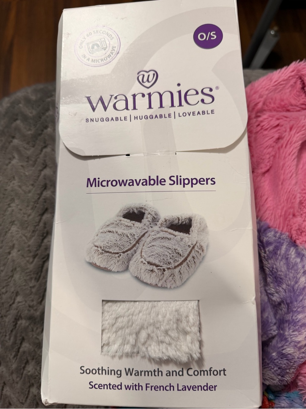 Warmies Microwavable Slippers - Grey (Scented with French Lavender)